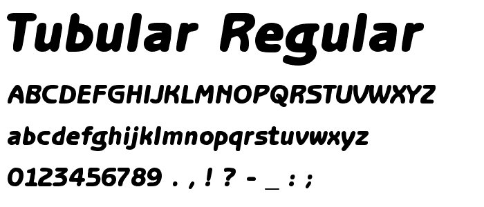 Tubular Regular font